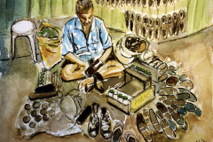 Cobbler in Kolkata, India